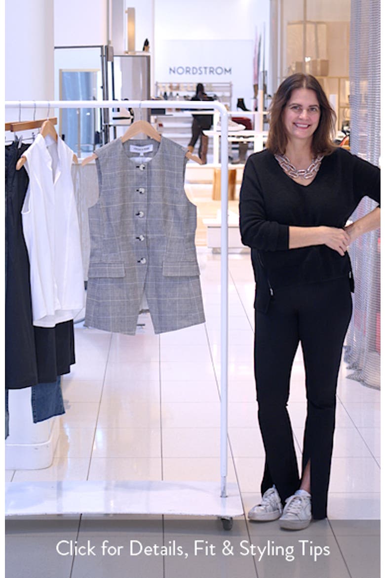 Lois Glen Plaid Linen Blend Vest video