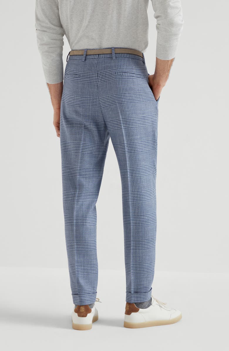 Brunello Cucinelli Prince of Wales trousers, Alternate, color, Denim