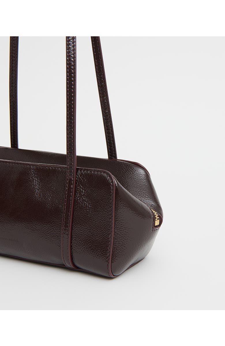 Mansur Gavriel Mini Filo Leather Shoulder Bag, Alternate, color, Aubergine