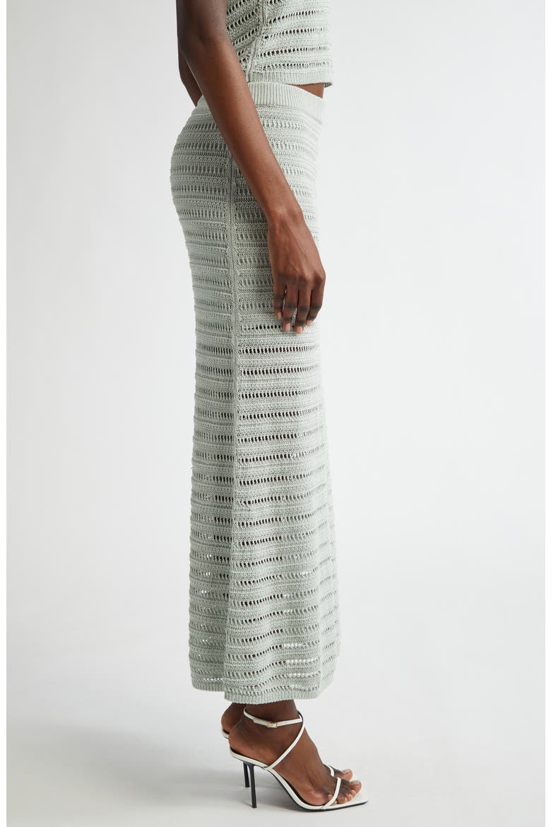 Lana Open Stitch Cotton Blend Maxi Skirt, Alternate, color, CASCADE