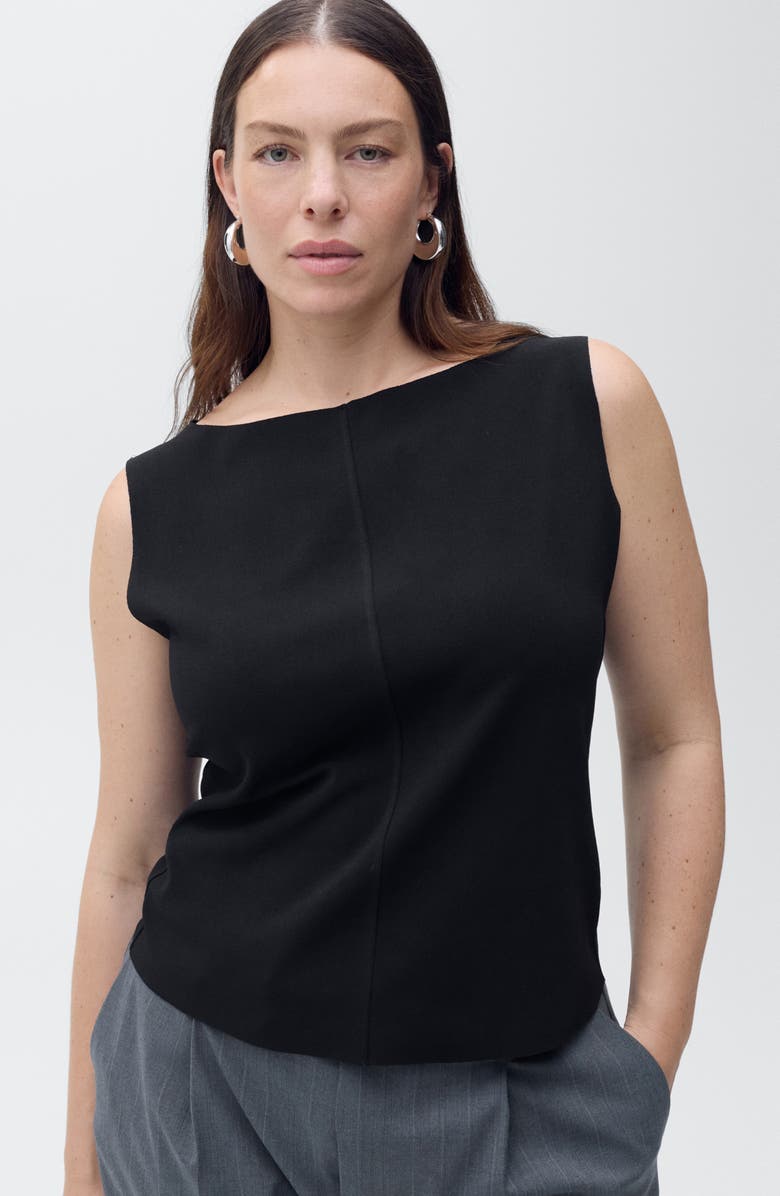 MANGO Boat Neck Knit Top, Alternate, color,