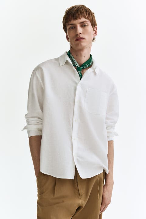 Relaxed Fit Linen-blend Shirt