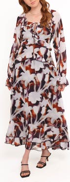 Petal & Pup Kasey Floral Print Long Sleeve Maxi Dress