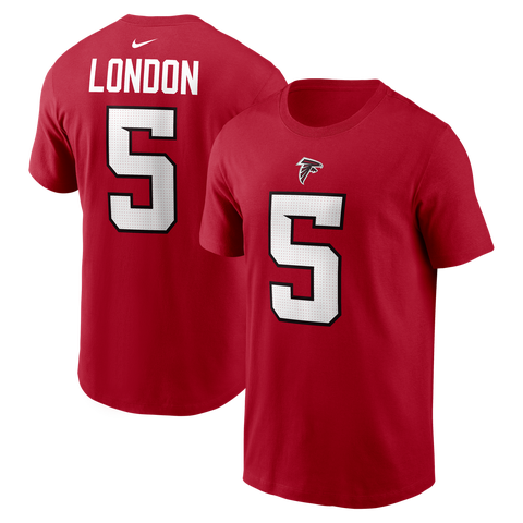Men's Nike Drake London Red Atlanta Falcons Name & Number T-Shirt