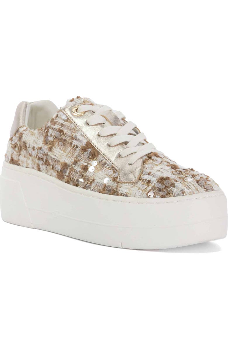 Dune London Episode 2 Platform Sneaker, Main, color, Brown-Fabric