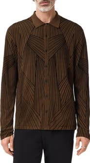 John Varvatos Dorian Knit Button-Up Shirt