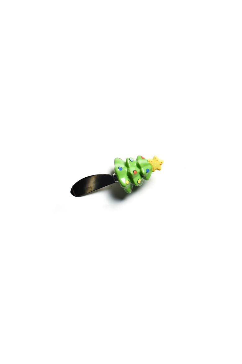 Tree Appetizer Spreader, Alternate, color, Green