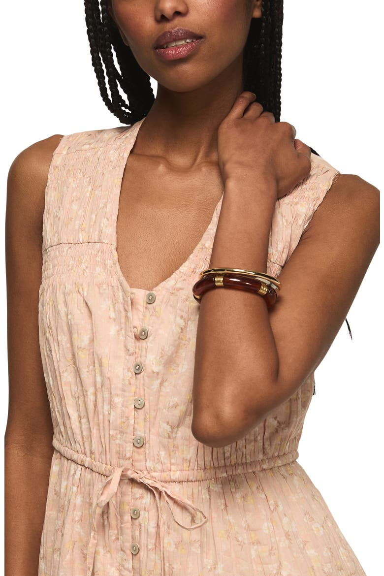Floral Print Tiered Midi Dress, Alternate, color, BLUSH FLORAL