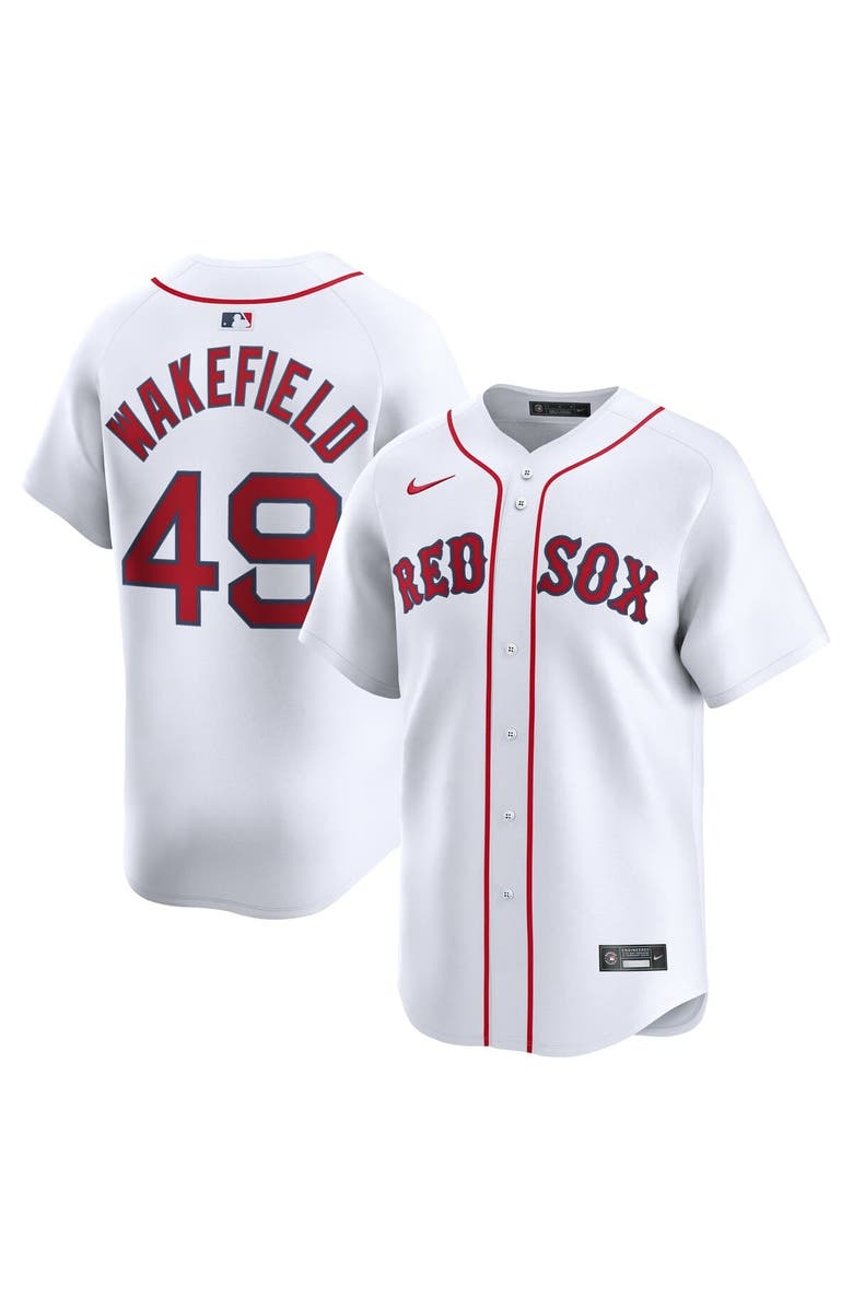 Nike Men's Nike Tim Wakefield White Boston Red Sox Home Limited Player Jersey, Alternate, color, 