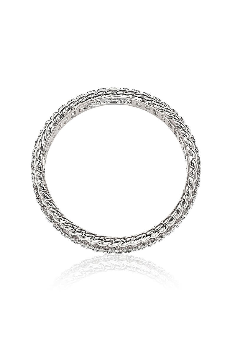 SUZY LEVIAN French Filigree Cubic Zirconia Eternity Ring, Alternate, color, White