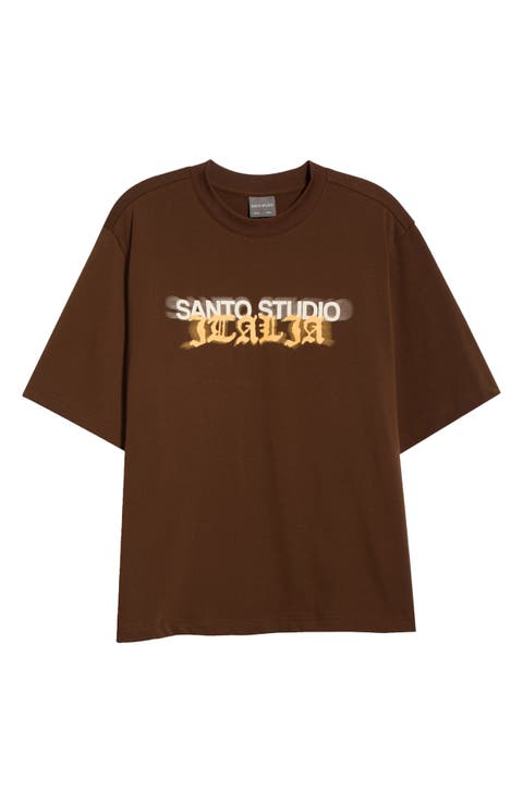 Italia Drappo Boxy Fit Cotton Graphic T-Shirt