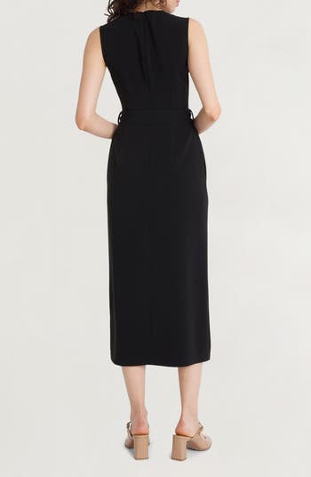 Sleeveless Belted Dress