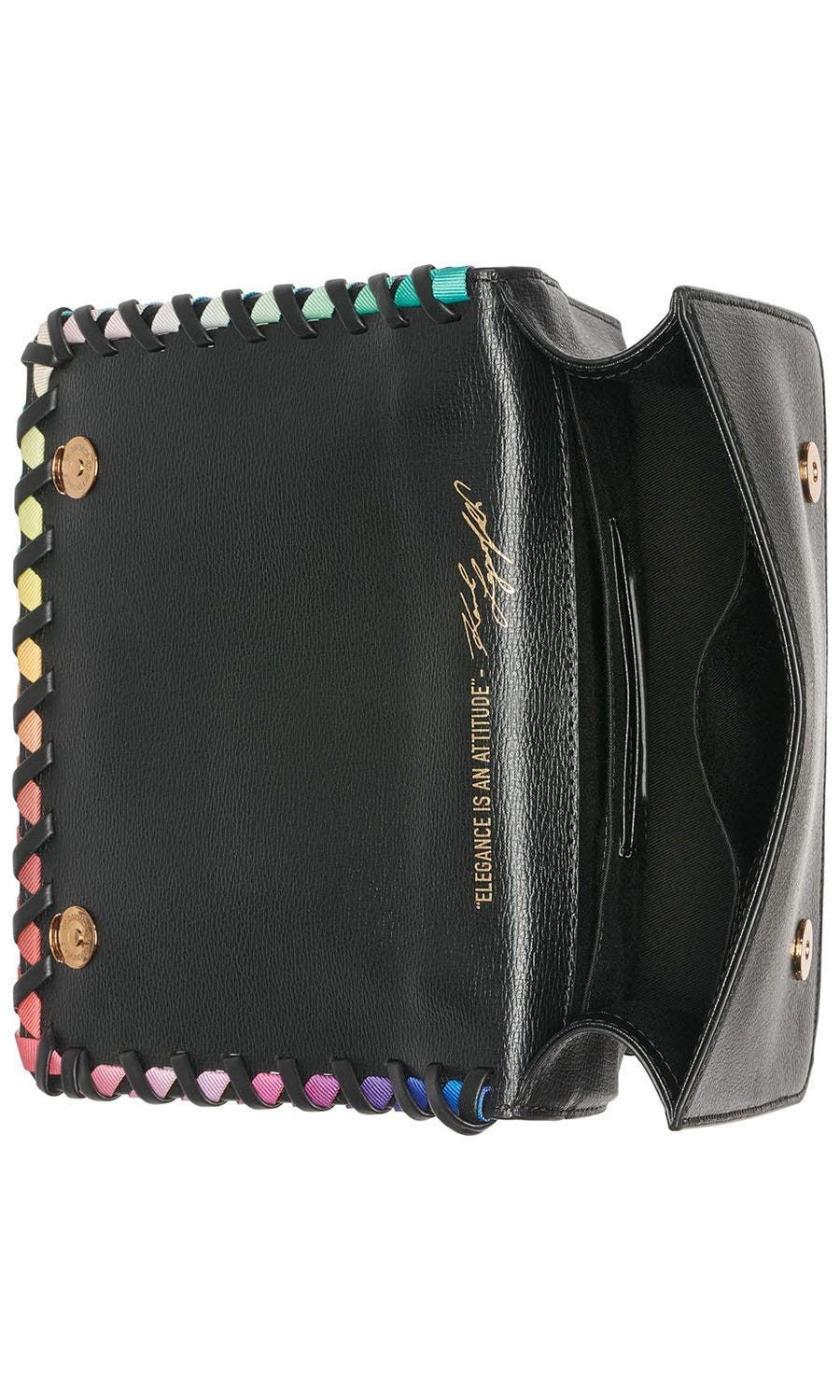 KARL LAGERFELD PARIS Simone Front Flap Crossbody, Alternate, color, 