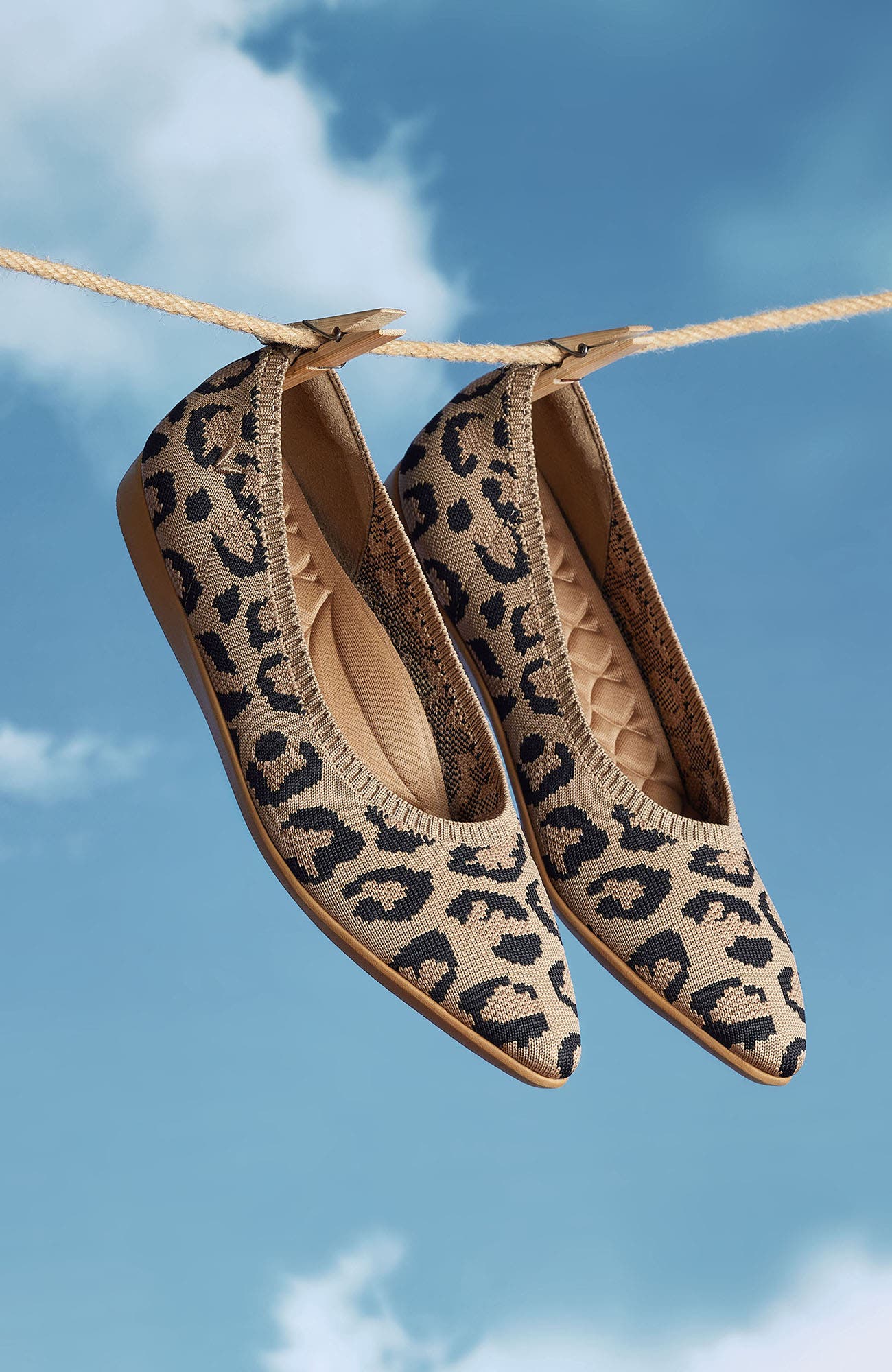 VIVAIA Lightweight Pointed-Ballet Flats, Alternate, color, Dark Leopard