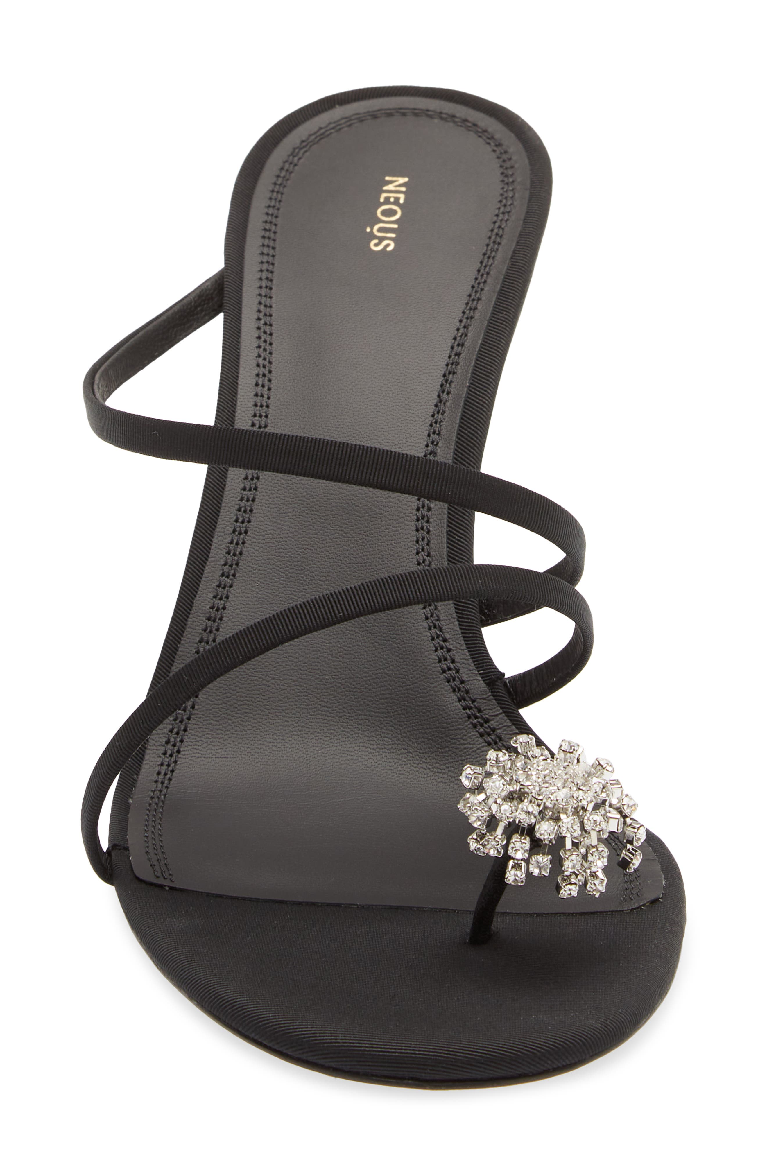 NEOUS Crystal Embellished Toe Loop Sandal, Alternate, color, 