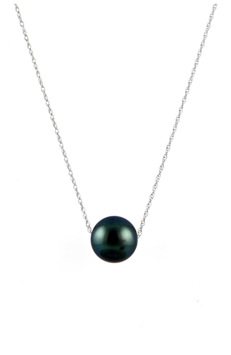 SPLENDID PEARLS 8-8.5mm Tahitian Pearl Slider Pendant Necklace, Main, color,