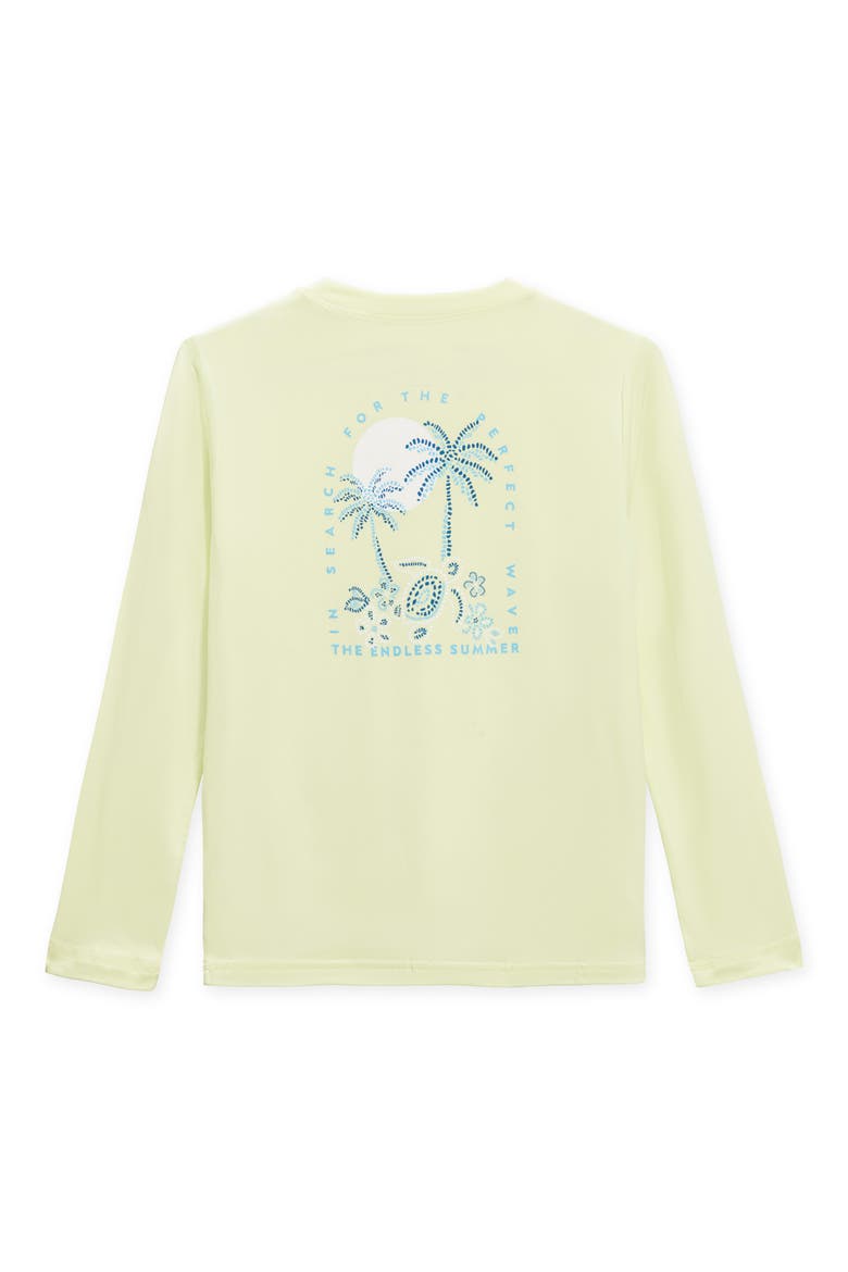 Kids' Palm UPF 50+ Sun Shirt, Alternate, color, LIME