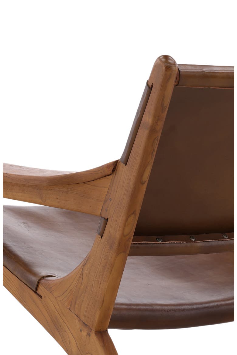 Maddox Leather Accent Chair, Alternate, color, Natural