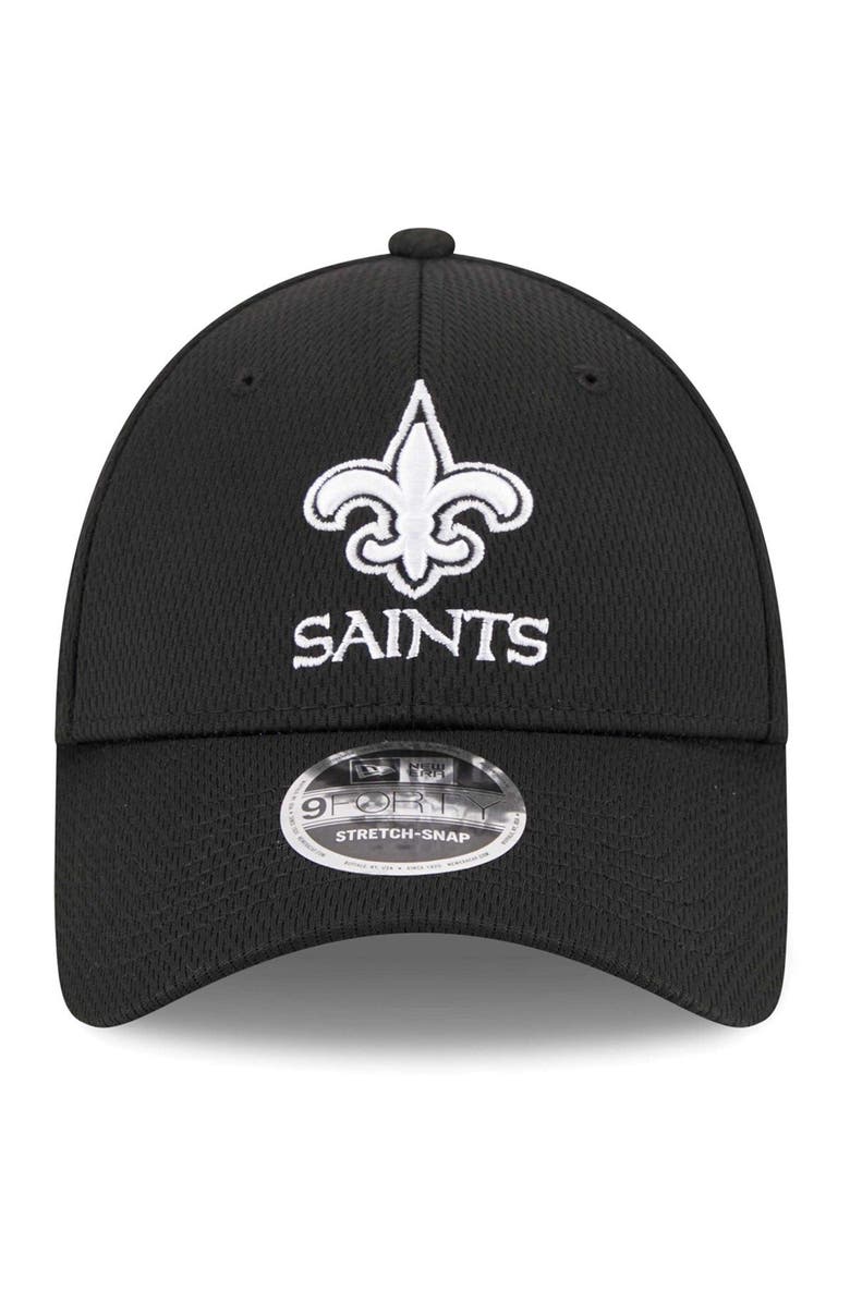 New Era Men's New Era Black New Orleans Saints  Main B-Dub 9FORTY Adjustable Hat, Alternate, color, 