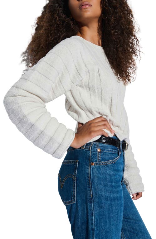 NATION LTD NATION LTD RONAN RIB COTTON BLEND VELOUR SWEATER