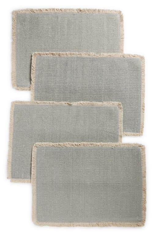 Next Fringe Woven Cotton Set Of 4 Placemats In Grey