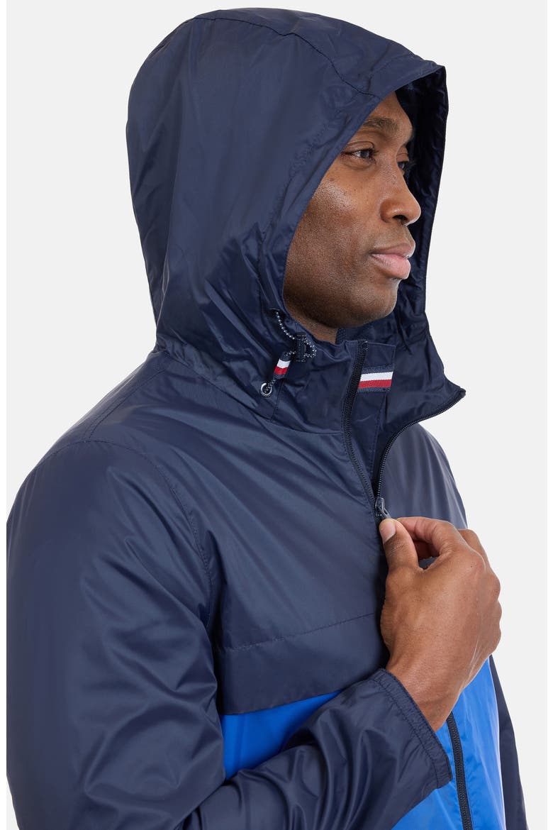 Colorblock Hooded Windbreaker, Alternate, color, NAVY