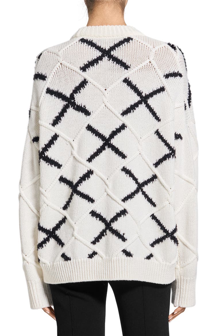 Merino Wool Argyle Sweater, Alternate, color, WHITE MULTI