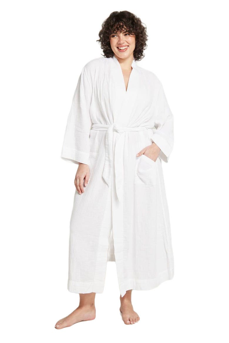 The Classic Belted Robe, Main, color, Cotton White
