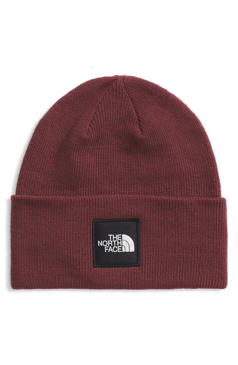 The North Face Big Box Logo Beanie, Main, color, Sumac