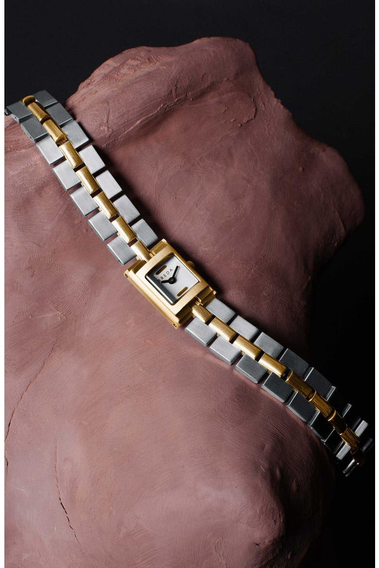 Relic Square Bracelet Watch, 16mm, Alternate, color, TWO TONE