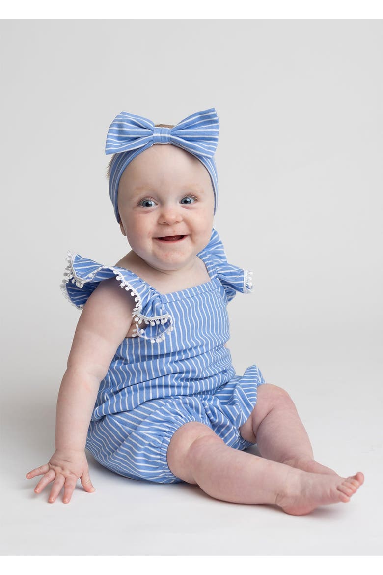 Piper Ruffled Tank Romper, Alternate, color, Blue