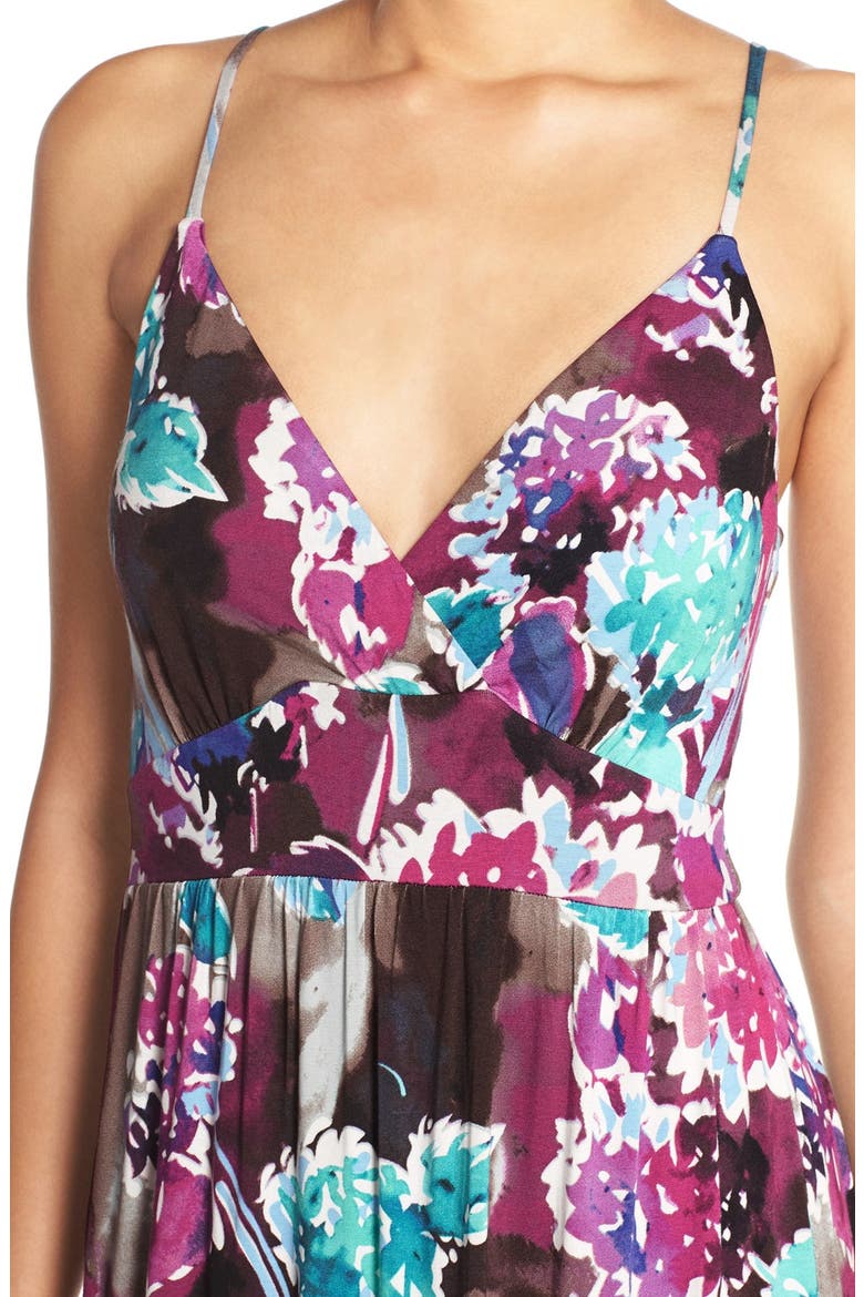 Floral Print Jersey Maxi Dress (Nordstrom Exclusive), Alternate, color, FOREST FLORAL