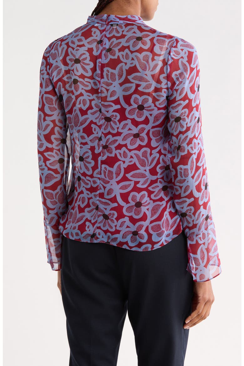 Vera Fleur Silk Top, Alternate, color, VERA FLEUR CHERRY COMBO