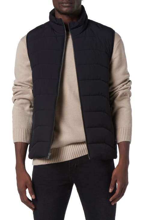 Mens black vest jacket best sale