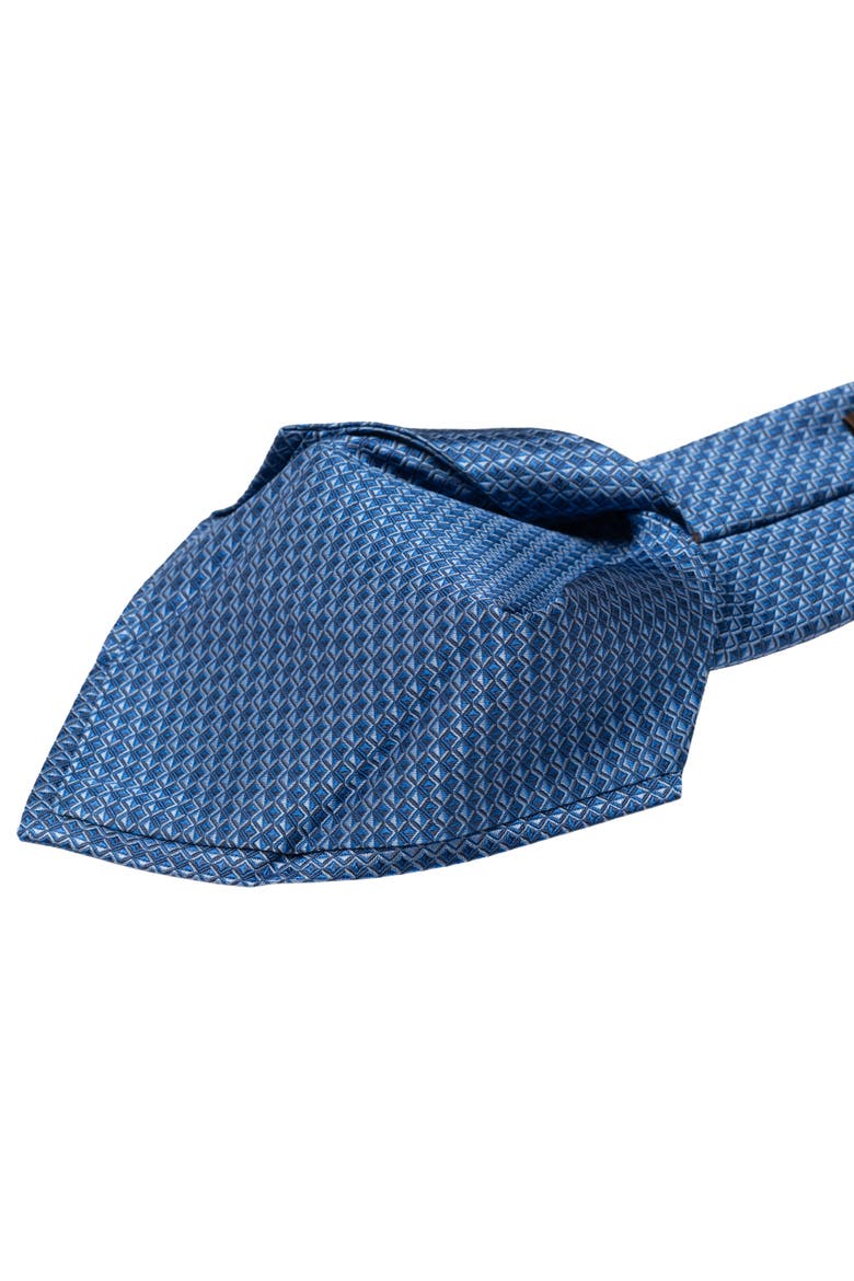 Brunelli - Extra Long Silk Jacquard Tie for Men, Alternate, color, Blue