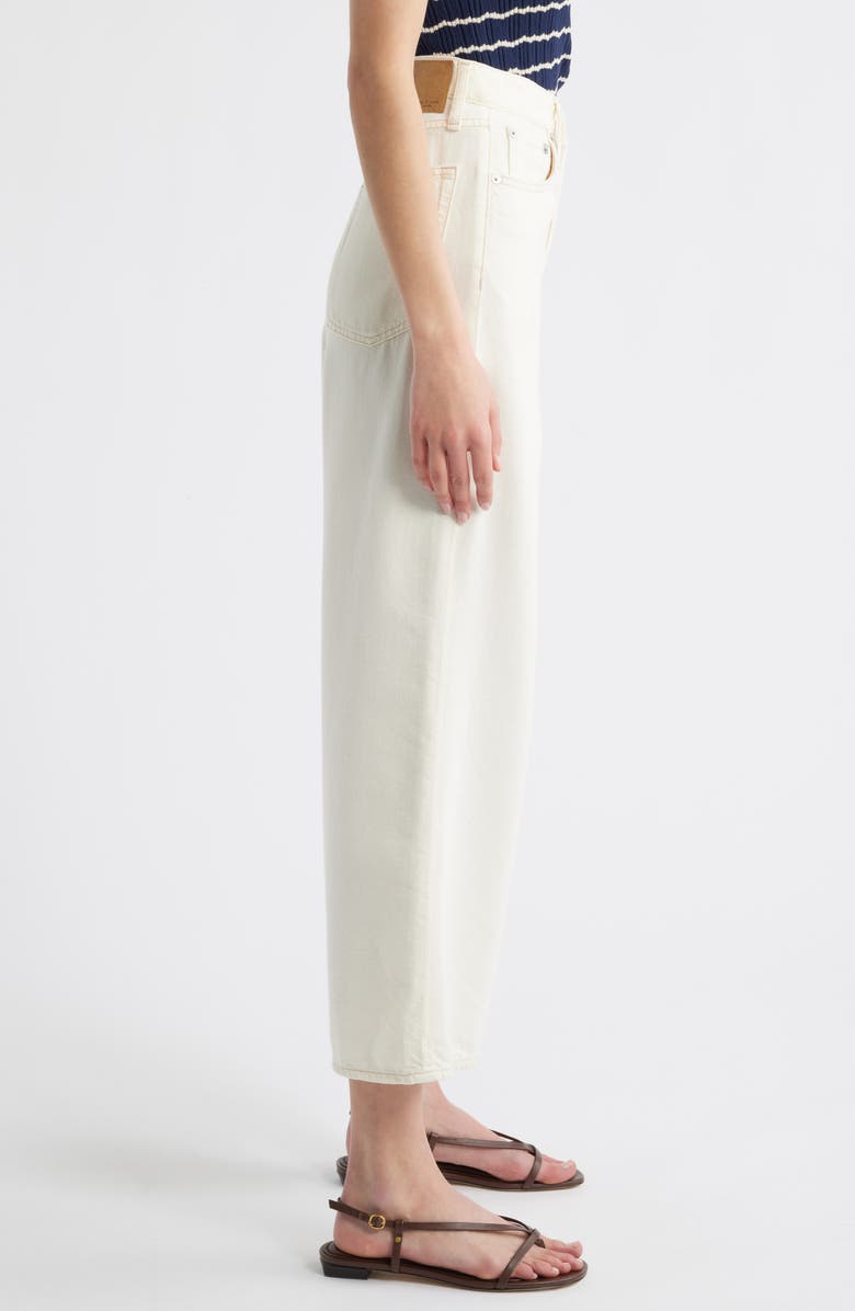 rag & bone Featherweight Andi High Waist Ankle Wide Leg Jeans, Alternate, color, Ecru