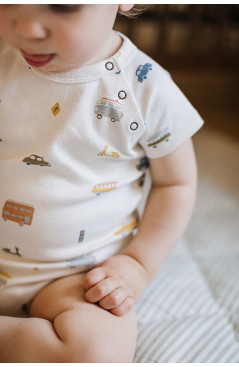 Pehr Rush Hour Organic Cotton Bodysuit, Alternate, color, Ivory