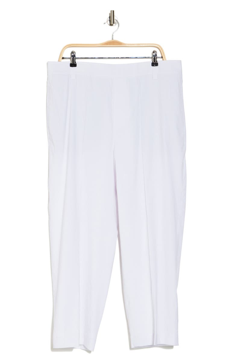 Tapered Linen Blend Pull-On Pants