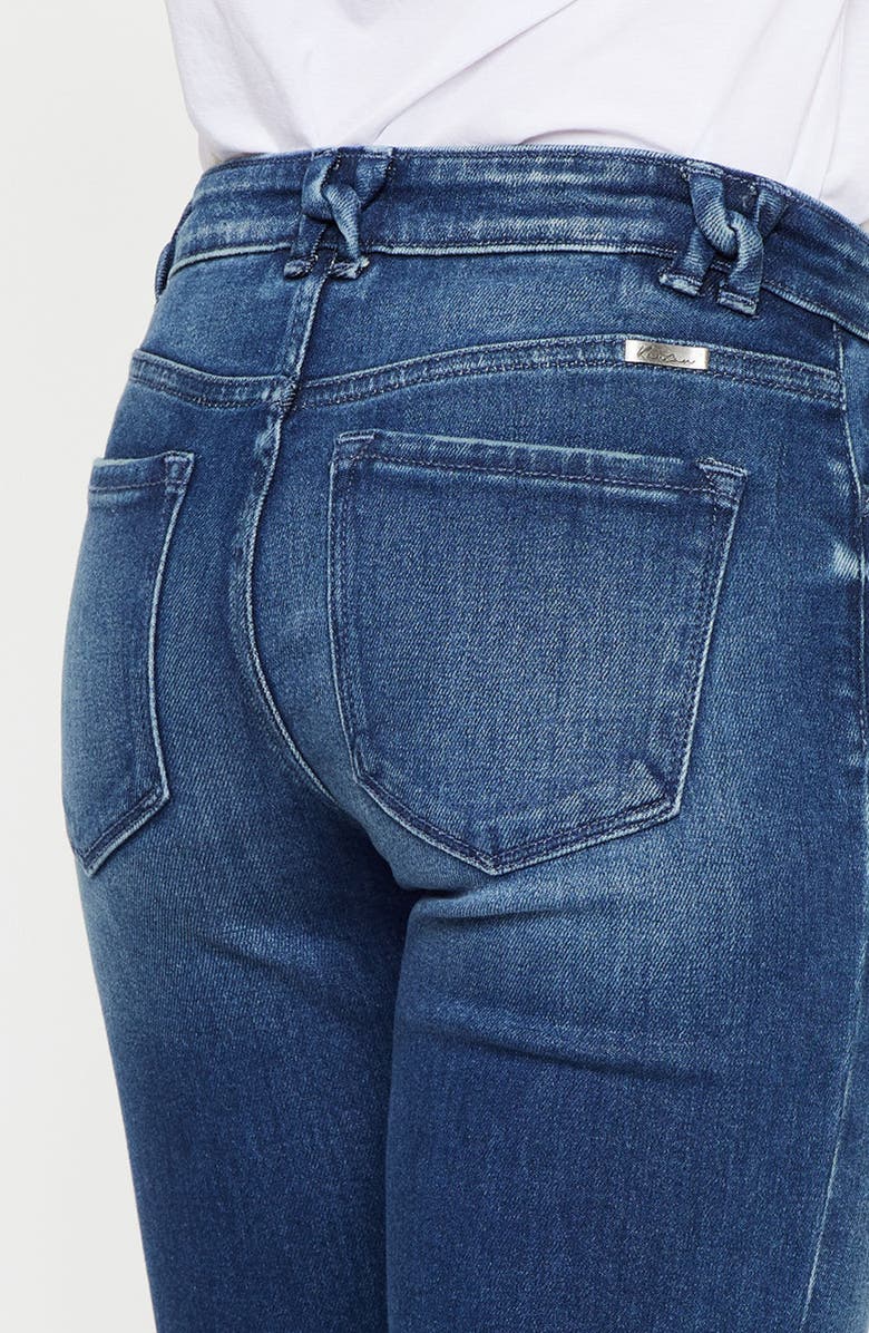 KanCan Dolores Mid Rise Slim Straight Fit Jeans, Alternate, color, Dark Wash