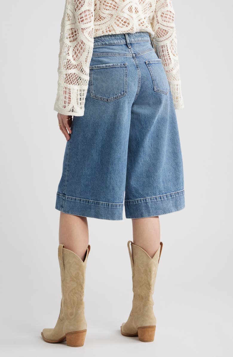 Treasure & Bond High Waist Culotte Wide Leg Jeans, Alternate, color, Medium Wash