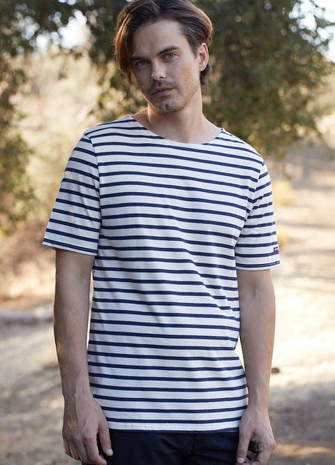LEVANT MODERN - Breton Stripe Short Sleeve Shirt