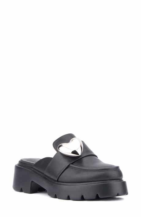 OLIVIA MILLER Heartless Lugged Platform Mule