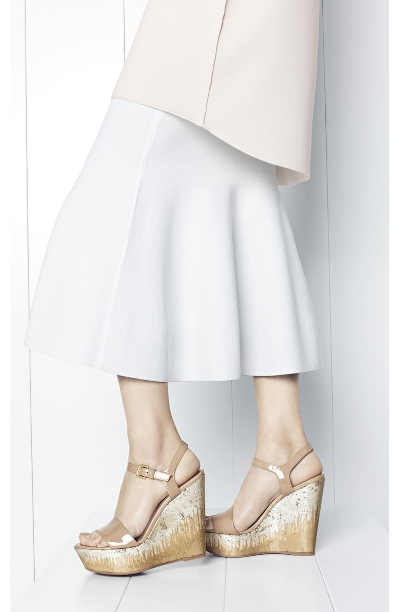 Stuart Weitzman 'Single Sky' Wedge Sandal, Alternate, color,