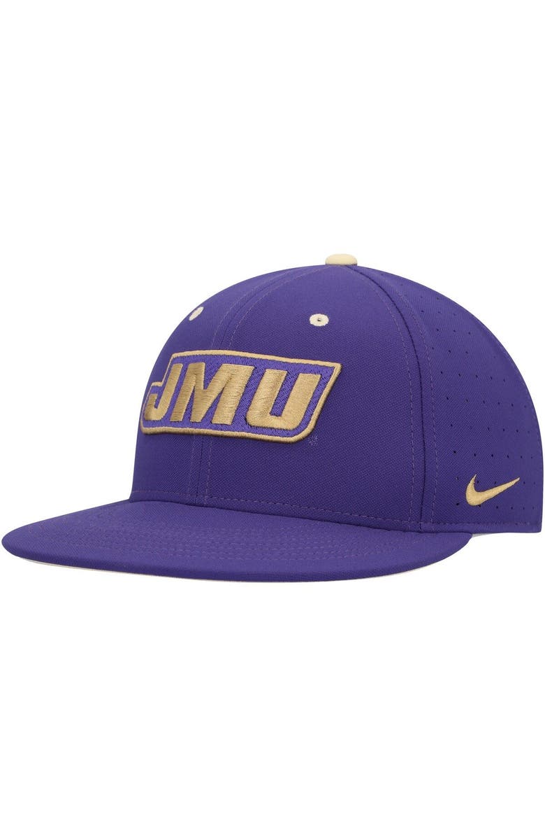 Nike Men's Nike Purple James Madison Dukes True AeroBill Performance Fitted Hat, Alternate, color, 