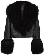 Stand Studio Mim Lambskin & Genuine Shearling Jacket