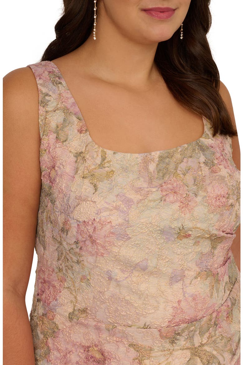 Floral Matelasse Sleeveless Dress, Alternate, color, ROSE MULTI