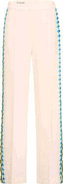 Maison Common Wide Leg Trousers With Macrame Ribbons