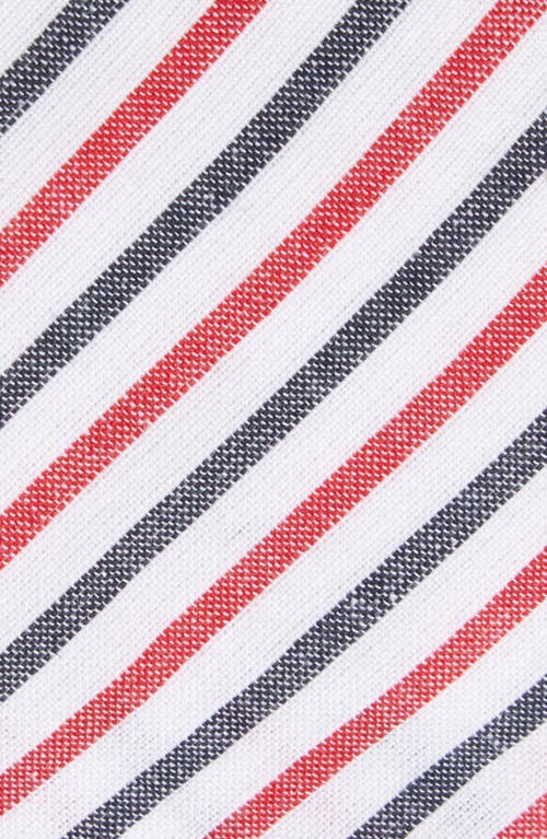 Thom Browne Classic Wide Uni Stripe Cotton Tie In Red/white/blue