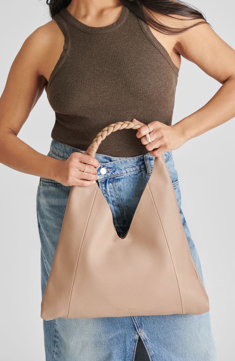 Dolce Vita Mia Leather Tote, Alternate, color, Cafe