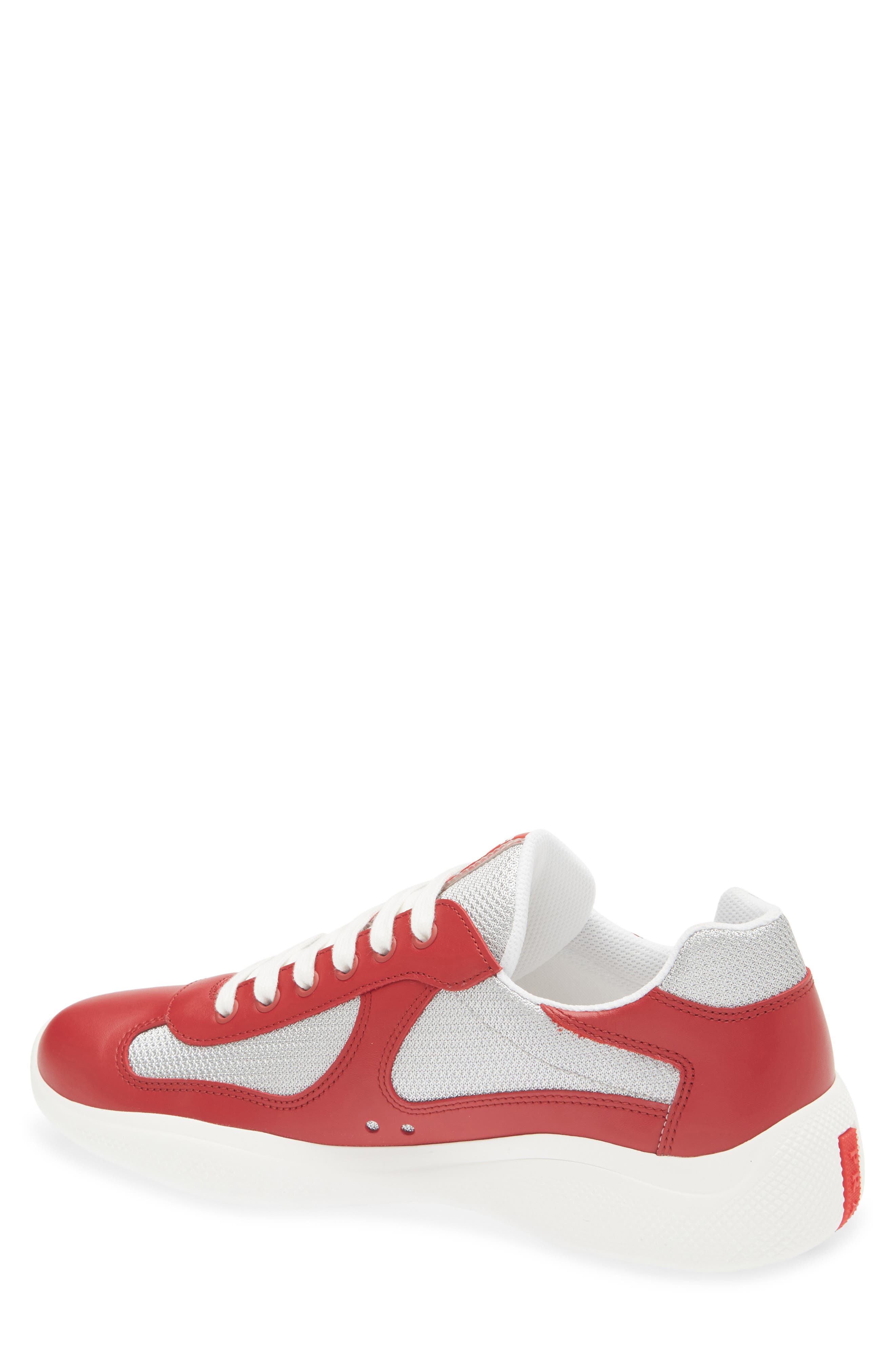 America's Cup Soft Bike Low Top Sneaker, Alternate, color, SCARLATTO/ ARGENTO
